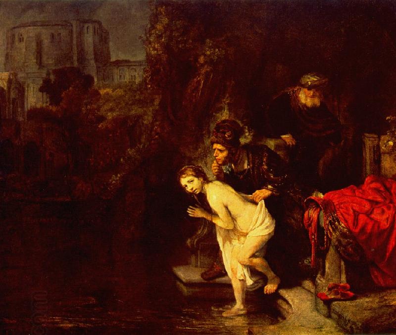 REMBRANDT Harmenszoon van Rijn Suzanna in the Bath oil painting picture